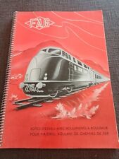 1950/1960 FAG catalogue boîtes d'essieu SNCF  MATERIEL roulant document