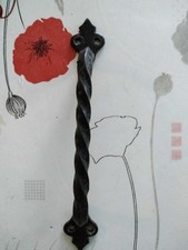 petite ancienne poignée de porte tirant fer forgé