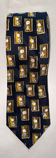 PEANUTS SNOOPY   cravate vintage  Snoopy sur fond bleu marine