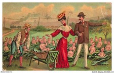 AUAP9-0697-ENFANTS - Champ de bébés - La poussette