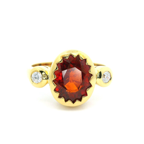 Bague diamant grenat