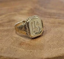 Bague Chevalière En Or Jaune