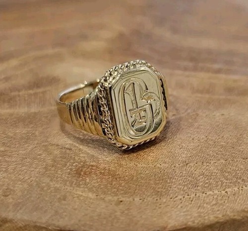 Bague chevalière jaune - bague, or