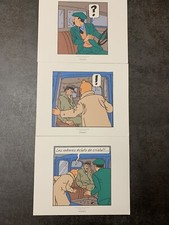 3 Planches Strip Tintin Herge