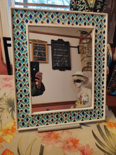 Vintage stain glass framed - vintage,