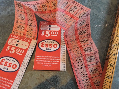 1943 esso gasoline ration - esso,