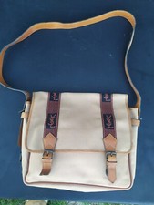 Yves Saint Laurent Sac à main Sacoche en toile et Cuir vintage 
