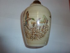 Belle lampe berger en grés à décor de canards signé waillault, avis aux amateurs