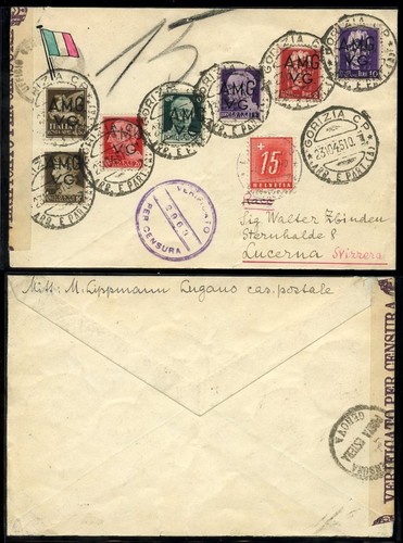 Italy 1945 patriotic envelope - italy,