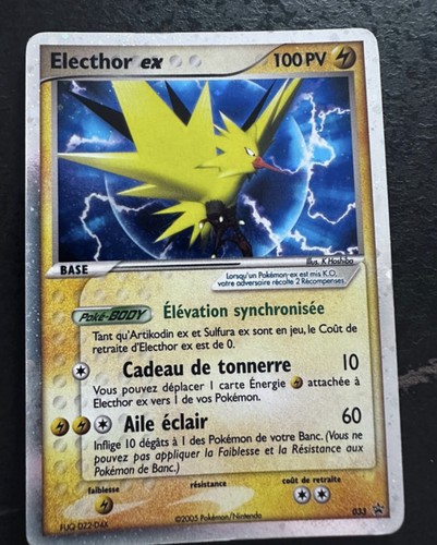 Carte pokémon electhor - ex, 033