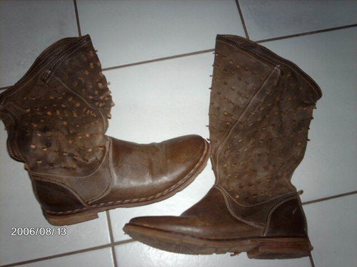 Bottes airstep cuir marron - cuir,