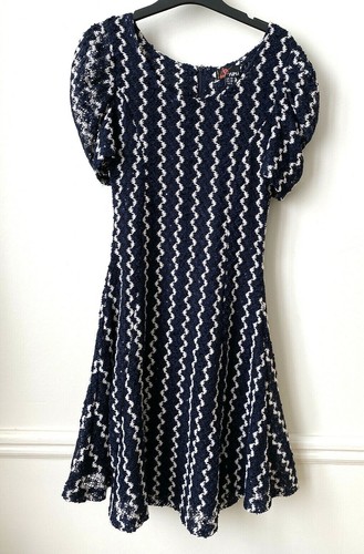 Robe yumi bleu - marine, blanc