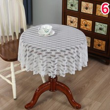 Dentelle Vintage Rond Nappe Floral Maille Creux Sortie Housse Tapis Décor Maison