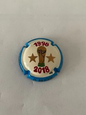 CAPSULE CHAMPAGNE BRICHE J.ET S.PEINTE A LA MAIN COUPE DU MONDE FOOT 1998 2018