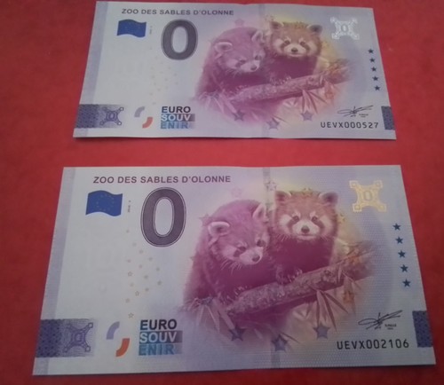 Billet zero euro zoo - euro,