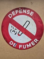 Tôle peinte DEFENSE DE FUMER