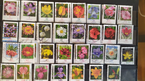Lot timbres fleurs - timbres, allemagne