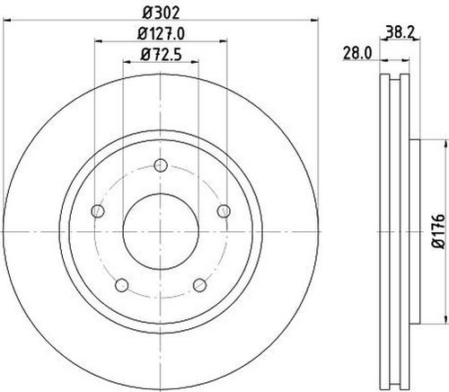 Hella frein disque set avant - hella,