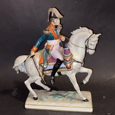 SITZENDORF Porcelaine du Général Franz à cheval Porcelain Figure