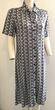 ROBE DRESS VINTAGE 1970 HERMES "JESSY" TAILLE 42 EN EXCELLENT ÉTAT AUTHENTIQUE 