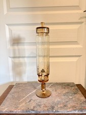 Ancien Fontaine Eau Liqueur Whisky Punch Verre Marron Vintage