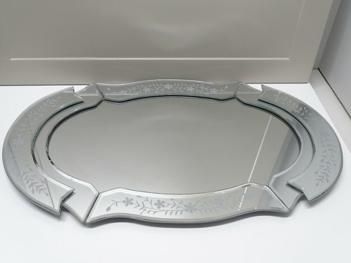 Joli ancien plateau miroir - *joli,
