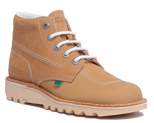 Bottes cuir lacets - en, À