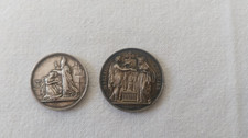 2 MEDAILLES  DE MARIAGE ARGENT