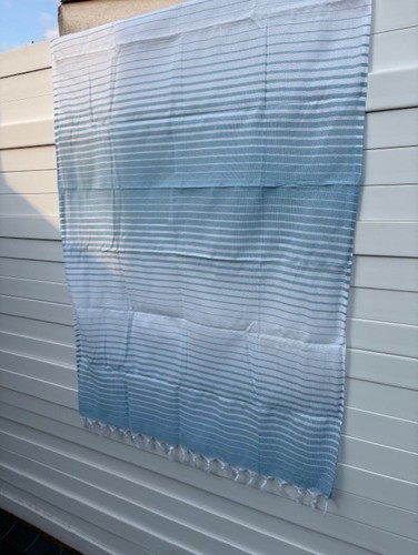 Fouta serviette plage bleu - fouta,