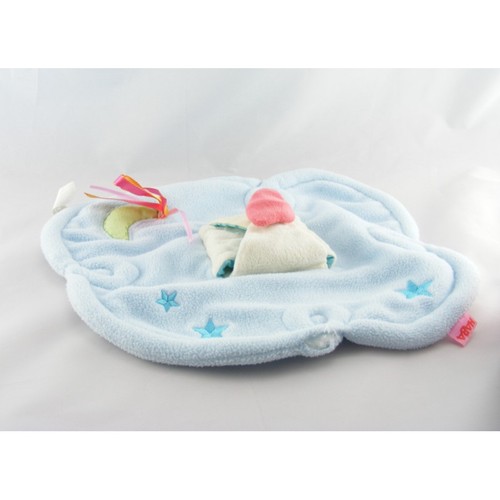 Doudou plat nuage - , bleu
