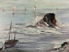 Jean DANYACH (XX) Paysage Marin Océan Voiliers Peintre marseille   Méditerranée