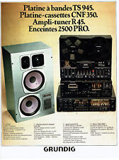 Publicité Advertising 028  1978   Grundig hi-fi    platine à bandes ampli