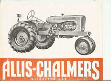 ALLIS CHALMERS TRACTEUR WC / FRENCH / catalogue brochure dépliant publicité