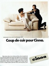 Publicité Advertising 049  1986  canapé Cinna cuir 4.4.19