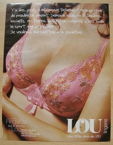 Publicité papier lingerie - publicité,