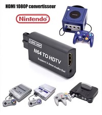 Adaptateur HDMI Console Gamecube Nintendo Rétro N64, SNES,NGC, Audio 3,5mm ,