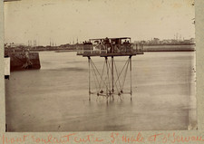 France, Pont roulant entre Saint-Malo et Saint-Servan, Tirage vintage, ca.1873 F