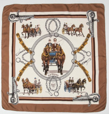 Authentique Foulard Hermès " Équipages " /  Hermès Scarf  " Équipages " 