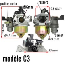 Carburateur piece tondeuse