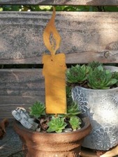 Bougie Bougie Métal Jardin Avent Bougie Flamme Rouille Déco Flammes
