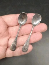 Anciennes Cuillères à Saleron Argent Massif Minerve