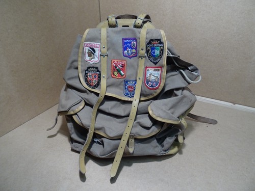 Ancien sac dos - à, toile