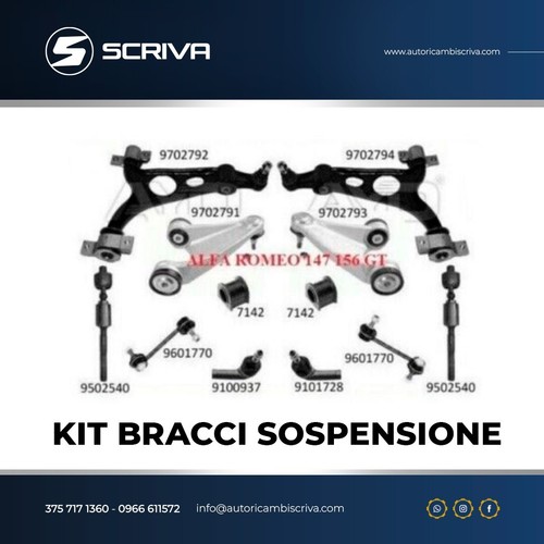 Set bras suspension oscillants - set,