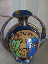 BRENNER TAPISSERIE BAYEUX DESMANT VASE  ART DECO  ht 24 cm