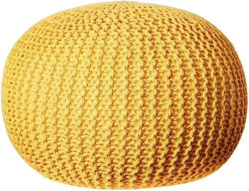 Round pouf ottoman hand - pouf,