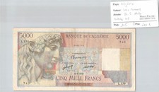 BILLET ALGERIE - 5000 FRANCS -