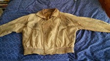 Blouson aviateur en Cuir Agneau marbré Vintage Pilote acheté aux USA vintage