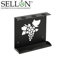 Métal Support Mural Étagère à Vin Support Range-Bouteilles Montage Noir