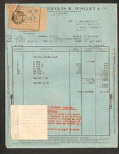 BOURGES (18) CONCESSIONNAIRE de MACHINES AGRICOLES "R. WALLUT & Cie" en 1932