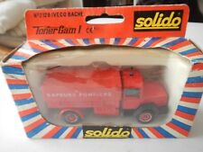 Camion IVECO Benne Baché POMPIERS Incendie Tout Terrain 1/43 Solido 2129 Boite